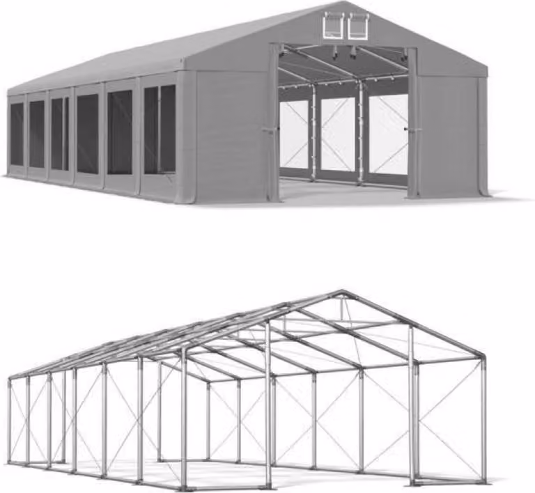 5x12 grigio partito Tenda WINTER PLUS MS/MS