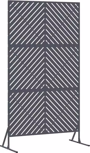 Paravento per Privacy in Acciaio Antracite L: 100 cm, P: 50 cm, H: 180 cm