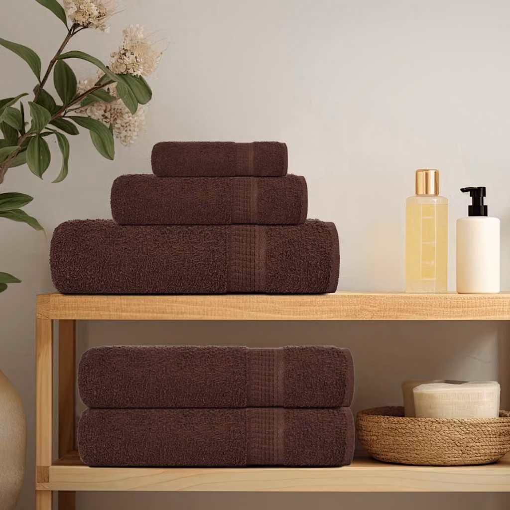 vidaXL Asciugamani FROGN 4 pz Marrone 30x30 cm 360 g/m²