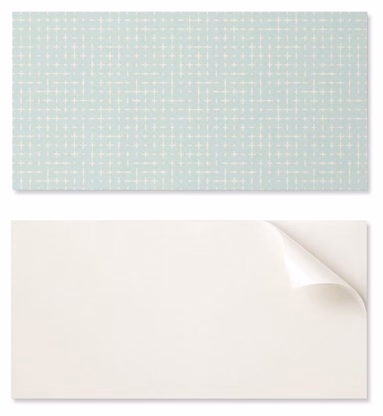 Pannello in vinile autoadesivo con stampa, dimensioni 120x60 cm, motivo geometrico di linee e croci