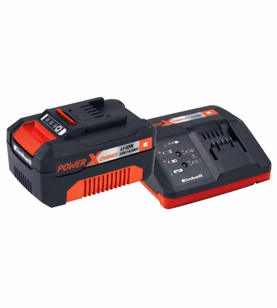 Einhell Kit Batteria e Caricabatterie 18V Power X-Change 4,0 Ah Nero 4512042 – 2