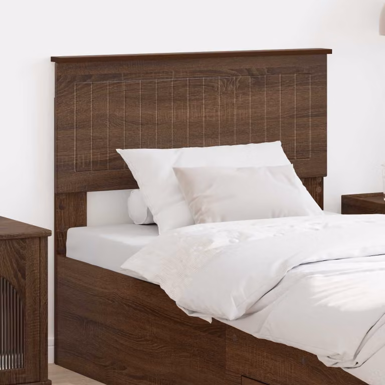 Testiera per letto moderna vidaXL in legno ingegnerizzato color rovere marrone