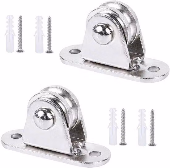 Set di carrucole metalliche per funi, 2 pezzi