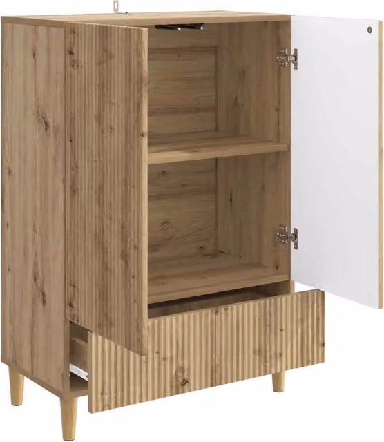 Credenza | Madia | Buffet da pranzo | Armadio da pranzo con cassetto Rovere Artigianale 66 x 34,5 x 95 cm