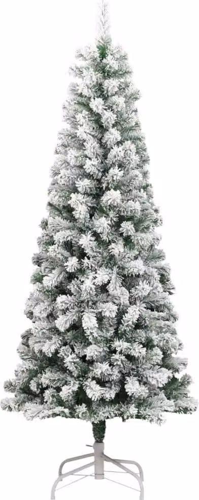 Albero Natale Artificiale Incernierato con Neve Fioccata 240 cm