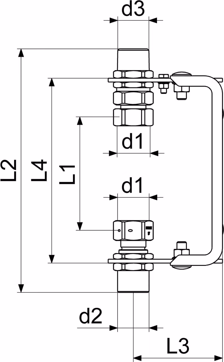 Js Wz-Einbaubuegel, Steigr.,M.vsb Verst.,Qn 2,5, 11/4 "X11/4",Verz.