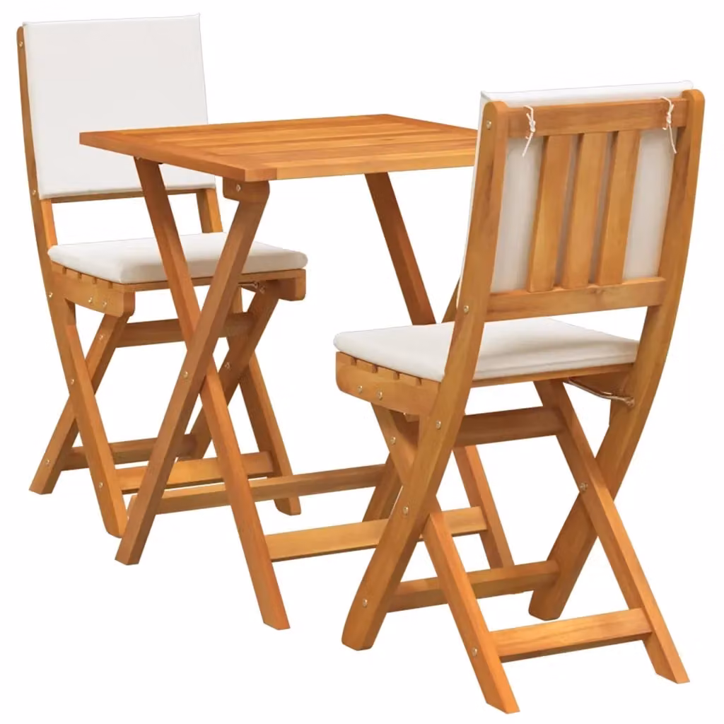 Set bistrot da giardino vidaXL in legno di acacia marrone, 3 pezzi – 2