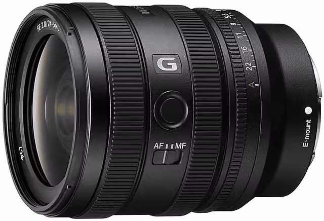 Obiettivo Sony FE 24-50mm F2.8 G Zoom Standard per Sony E-Mount, Nero