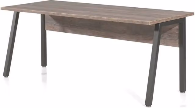 Scrivania professionale retta 180 cm SOON – Rovere invecchiato e nero – Design moderno