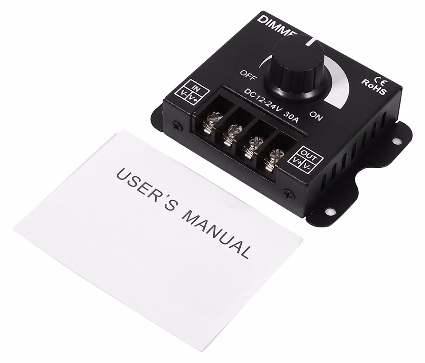Controller dimmer per interruttori LED 12 V-24 V 30 A, comando manuale per strisce luminose, monocolore