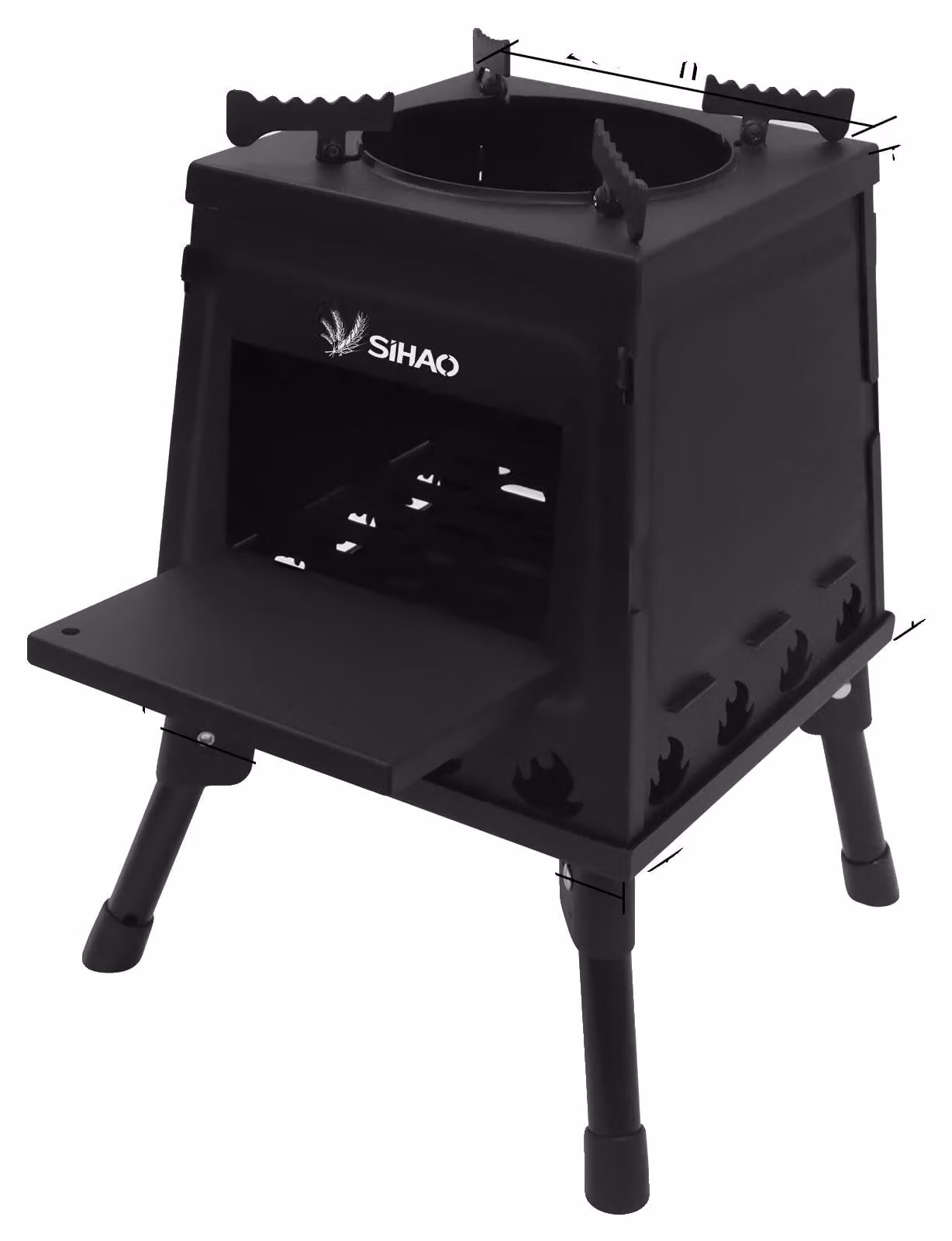 Forno a legna, acciaio inossidabile, riscaldamento efficiente, modello T300 Medium