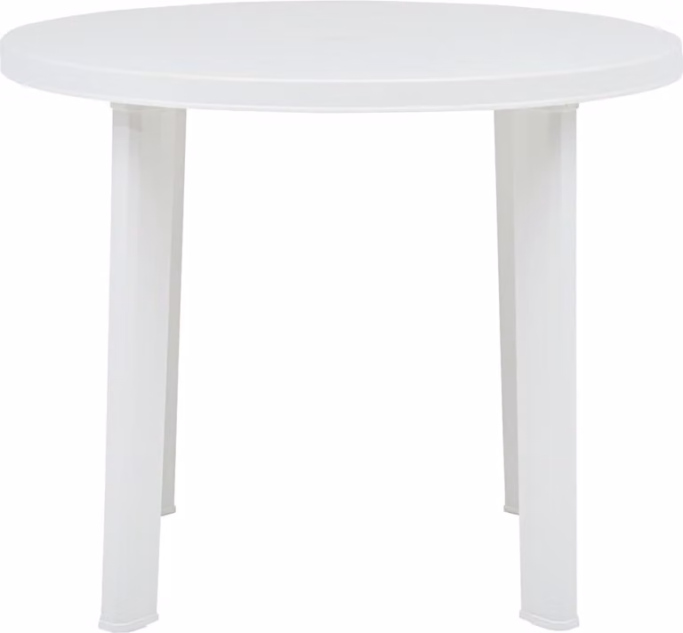 Tavolo da Giardino Bianco 89 cm in Plastica