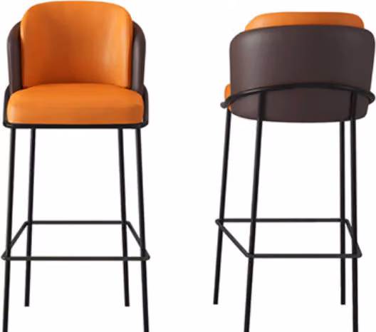Zweifarbiger Barstuhl Designer 1-Sitzer Moderne Lehnstühle Lounge Möbel