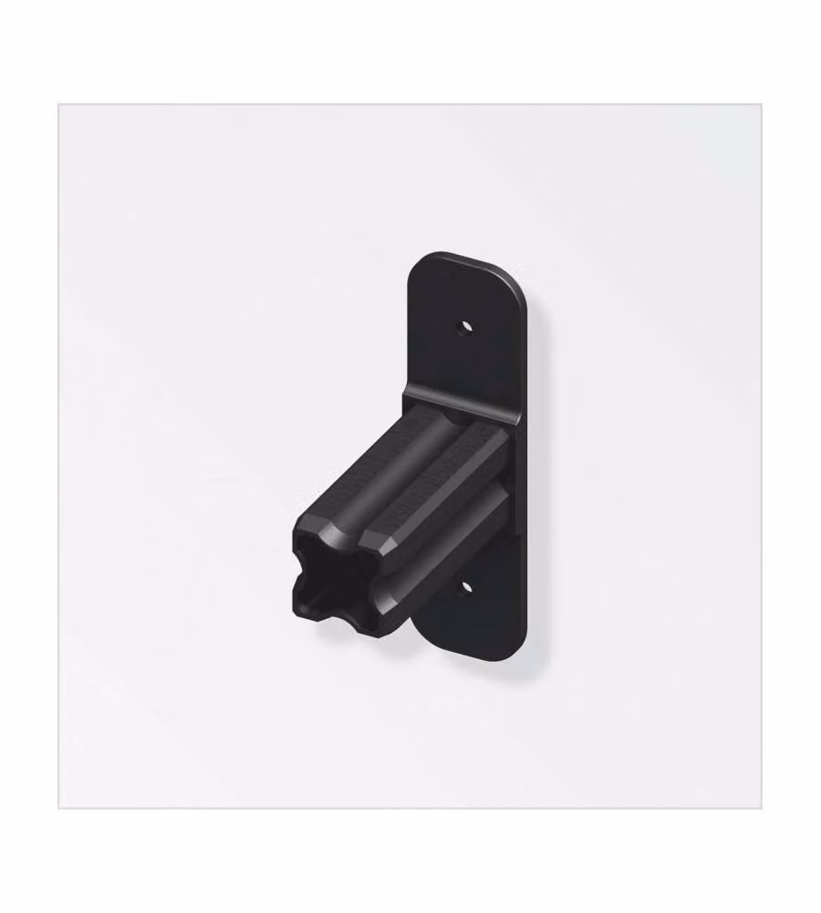 Alfer Giuntura Flangiata Nera 23,5 mm per Tubi Quadrati in Plastica