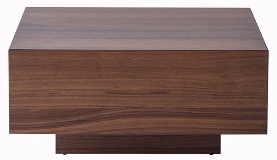 Tavolino da caffè moderno, color marrone, elegante, per soggiorno, tavolino ausiliario, in legno