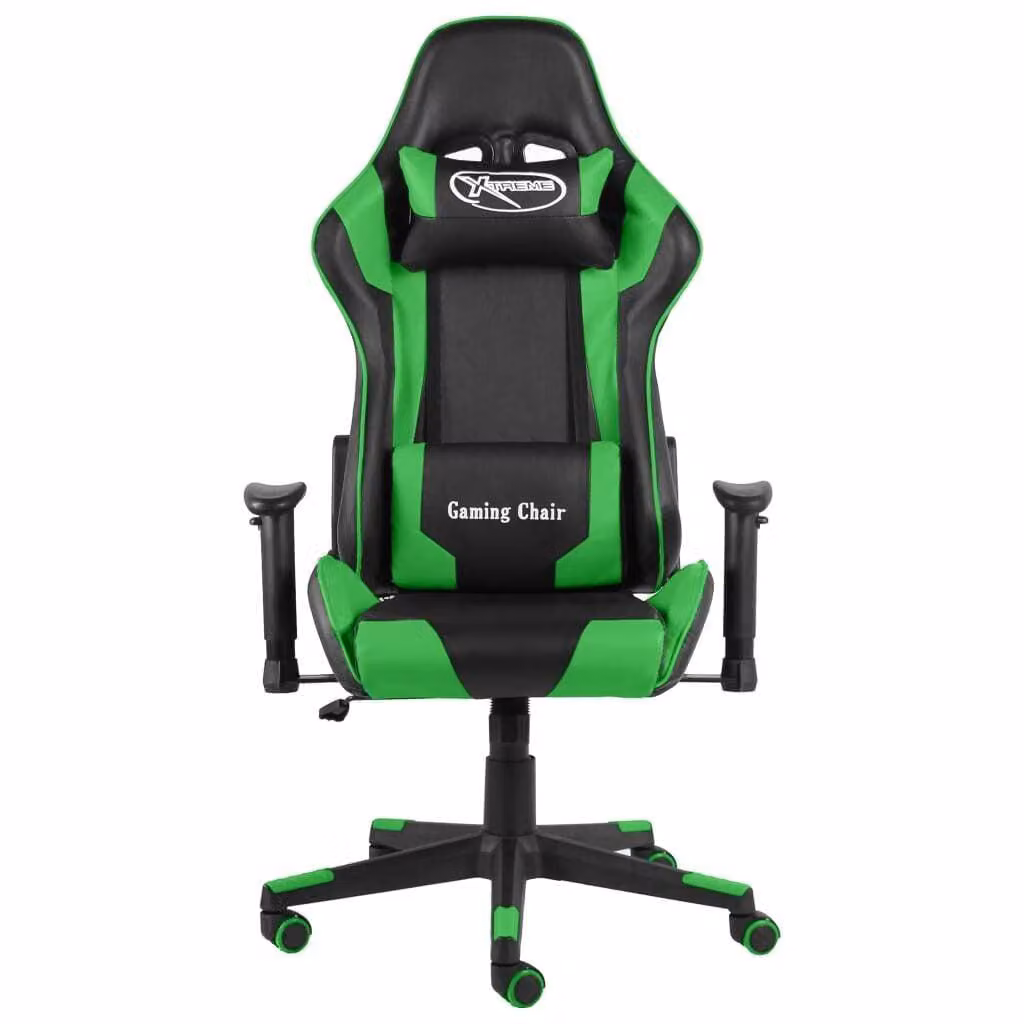 Sedia da gioco girevole in PVC verde