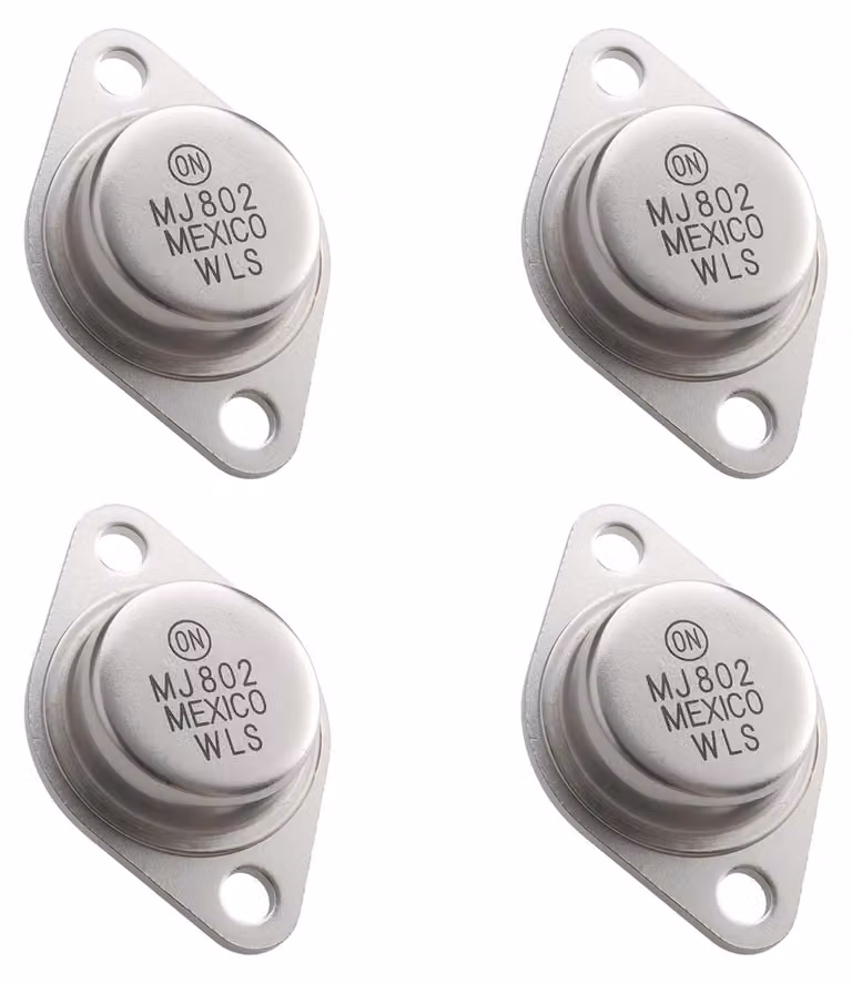 Transistor NPN, tipo TO-3, 90V, 30A, 200W, confezione da 4 pezzi, modello MJ802, MJ802G