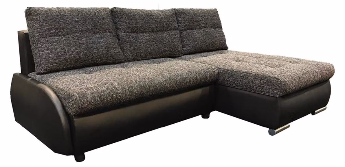 Design Ecksofa Schlafsofa Bettfunktion Couch Leder Polster Sofas