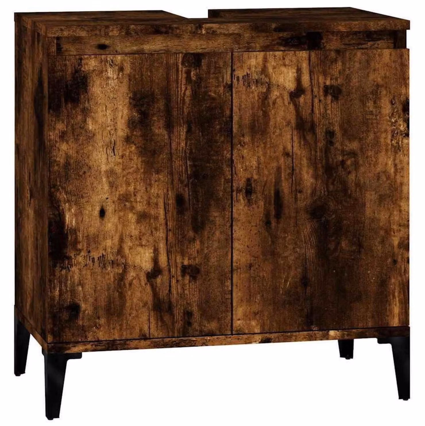 Mobiletti sotto lavello, aspetto legno di quercia, 58x33x60 cm, realizzato in materiale composito di legno