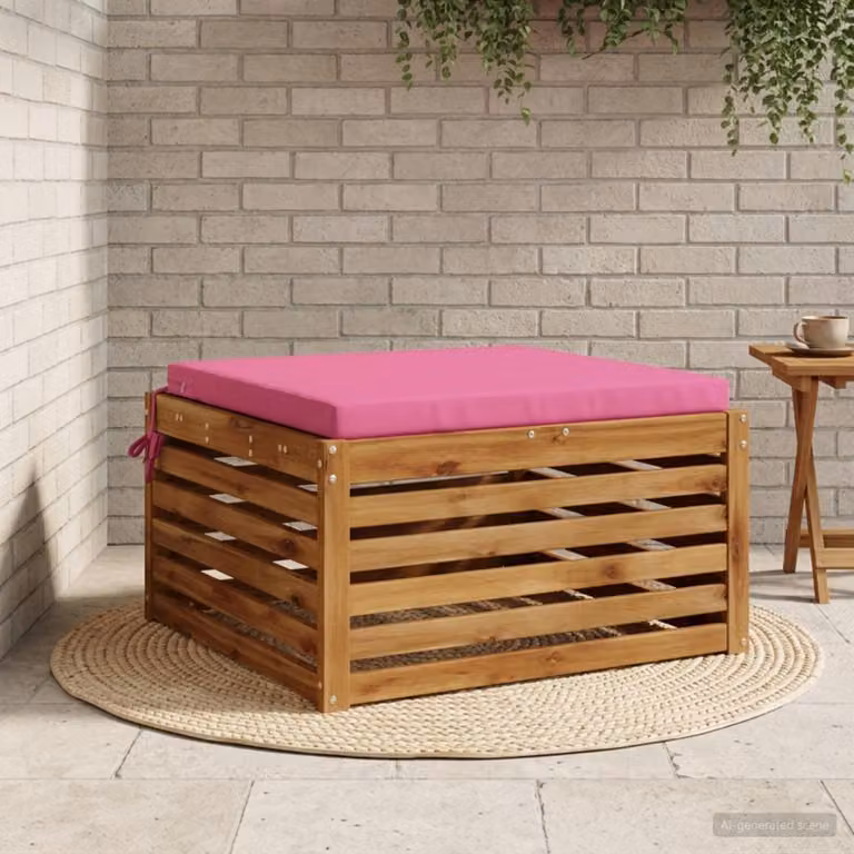 Cuscino per sedia vidaXL SOEST in poliestere rosa con rivestimento lavabile e resistente ai raggi UV