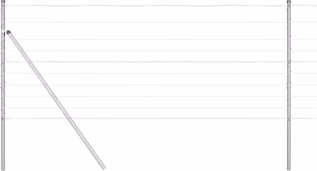 Pannello per recinzione rettangolare in acciaio zincato color argento 50 x 100 cm – 1