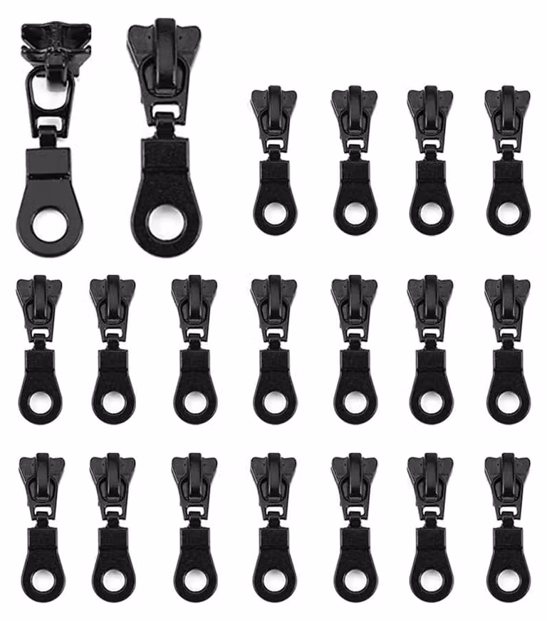 Kit di riparazione per cerniere, 20 pezzi, n. 5, colore nero, alluminio