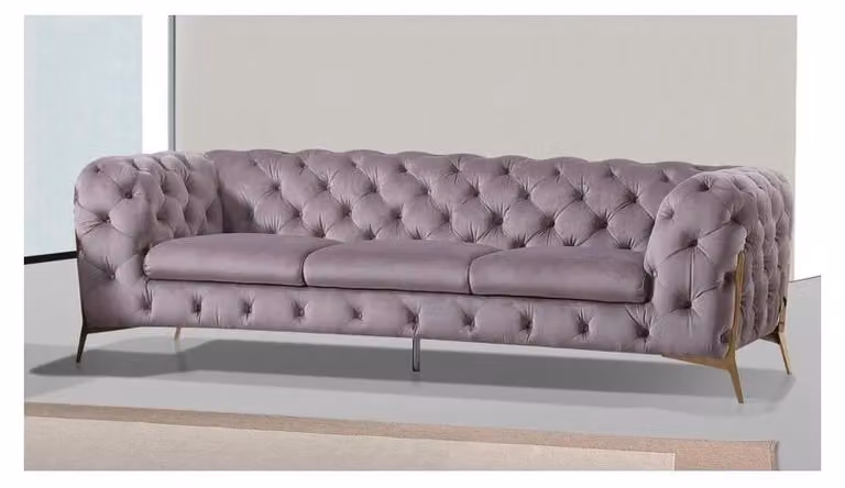 Designer Chesterfield Sofagarnitur Sofa Couch Polster Set 321 Sitzgarnitur