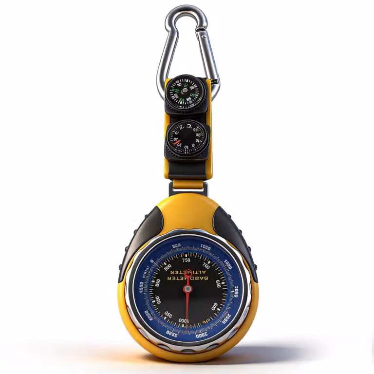 Barometro analogico, altimetro, 4-in-1, senza batterie, con bussola e termometro