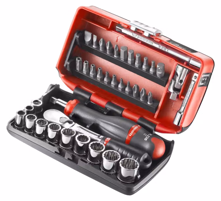 Set di chiavi a bussola Facom da 1/4Z di pollice 38 pezzi
