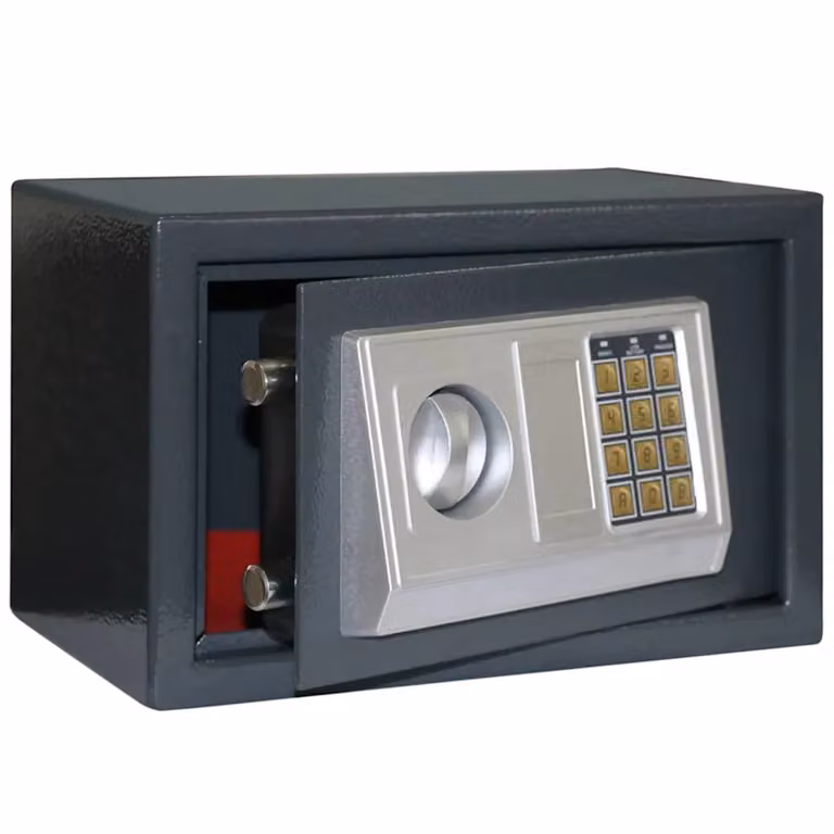 Cassetta di sicurezza digitale vidaXL in acciaio inossidabile Grigio, L 31 cm x P 20 cm x H 20 cm