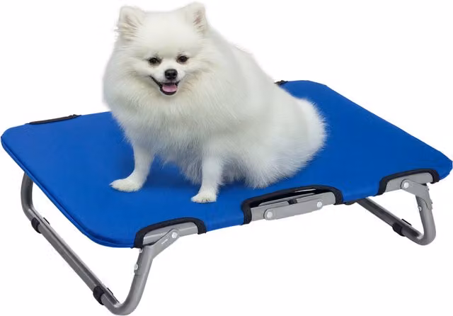 Lettino pieghevole PawHut per cani di piccola taglia, blu, L 59 cm x P 46 cm x H 15 cm – 1