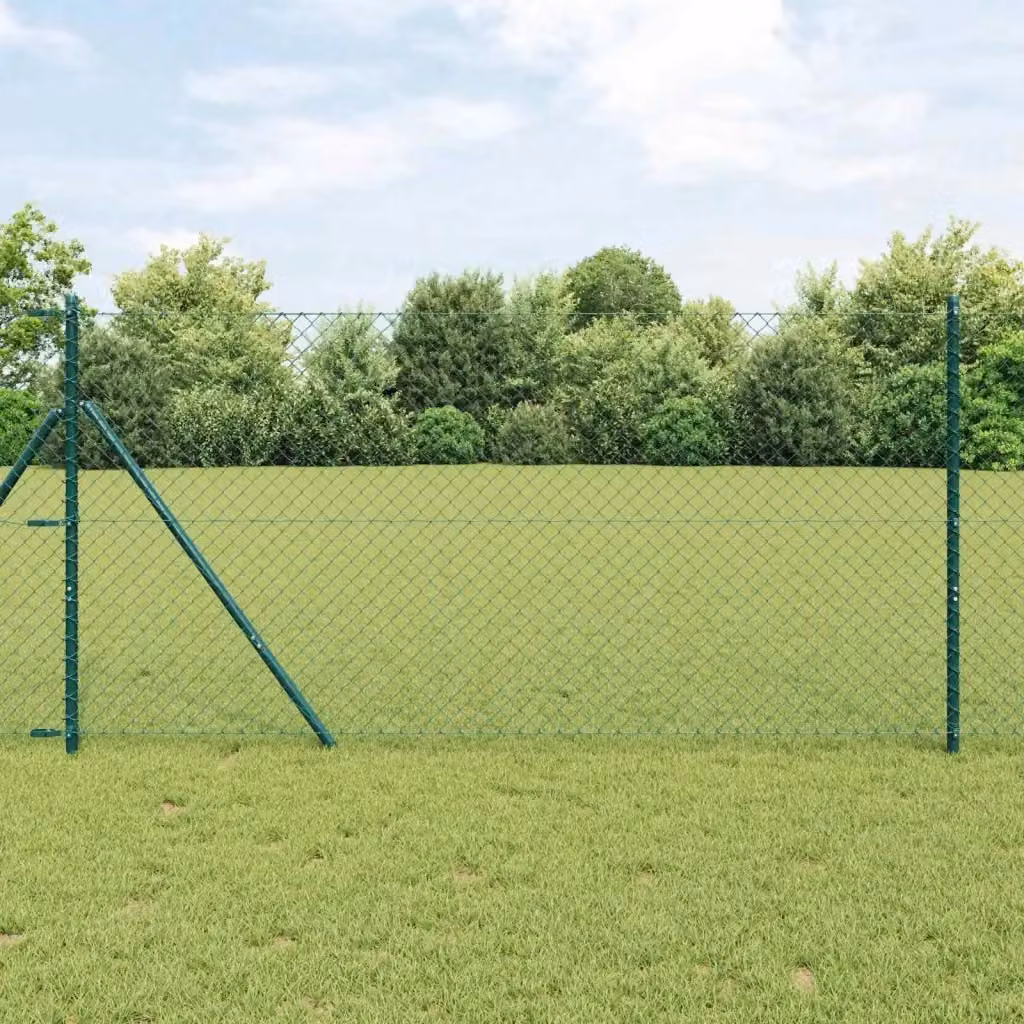 Recinzione a rete metallica in acciaio verde per giardino L: 250 cm, H: 100 cm, P: 60 cm – 2