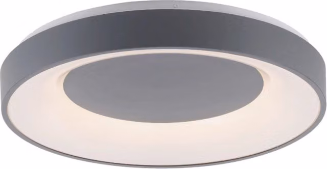 Plafoniera LED Anika Paul Neuhaus grigia, diametro 48 cm, 26,5W, dimmerabile con telecomando