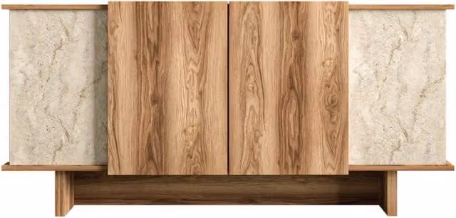 Credenza in legno "Diana" - 180 x 40 x 81 cm - Travertino