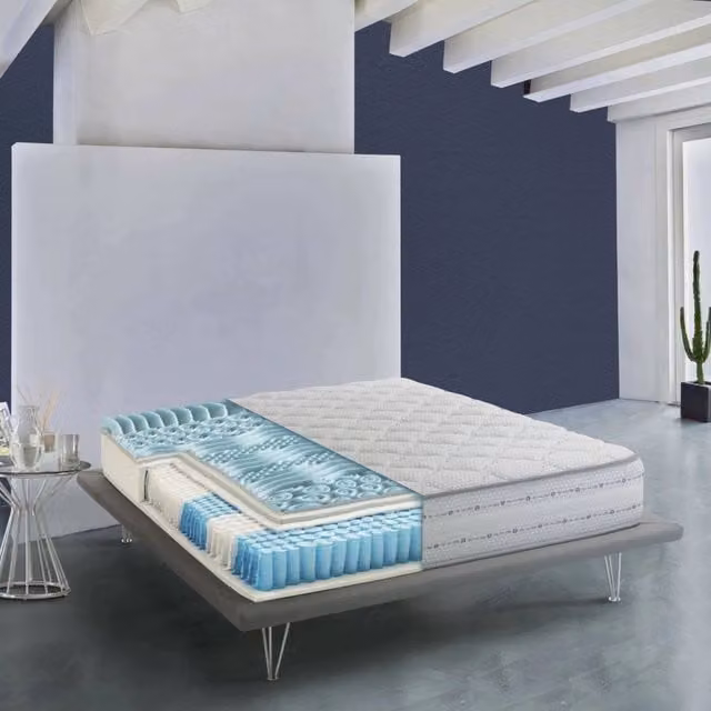 Materasso matrimoniale Aba Talamo Italia in Memory Foam e molle insacchettate, bianco, L/P/H: 160 x 190 x 26 cm – 1