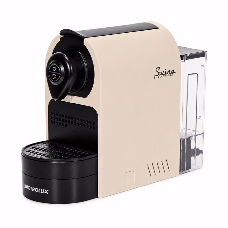 Macchina da Caffè DICTROLUX Swing Collection Crema EM-201 1400 Watt, Compatibile con capsule Nespresso Original, Beige e Nero