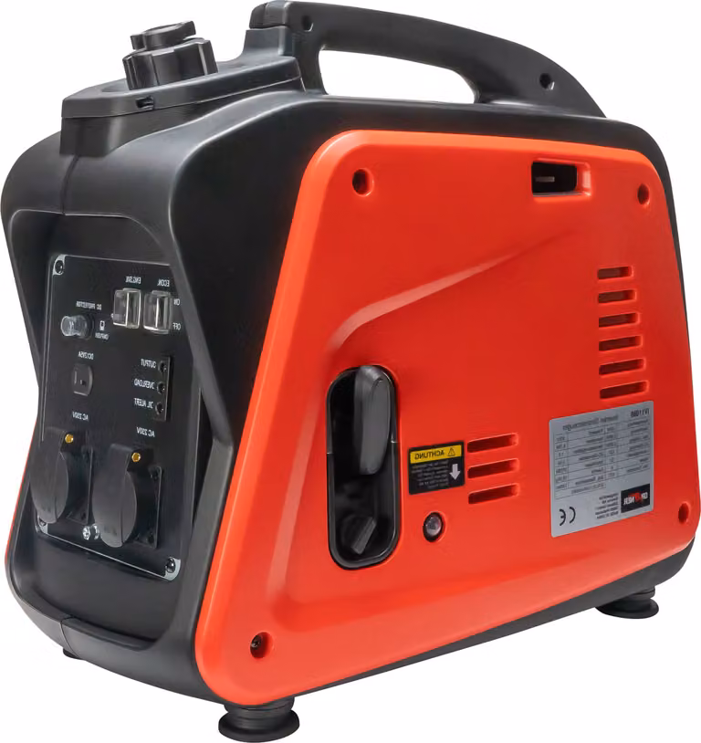 Generatore di corrente Grafner Inverter Genrator 2200 W (2 KW di potenza continua), funzionamento a benzina a 4 tempi, 2x 230V, tecnologia inverter per dispositivi sensibili, leggero e robusto, generatore di corrente di emergenza digitale a benzina