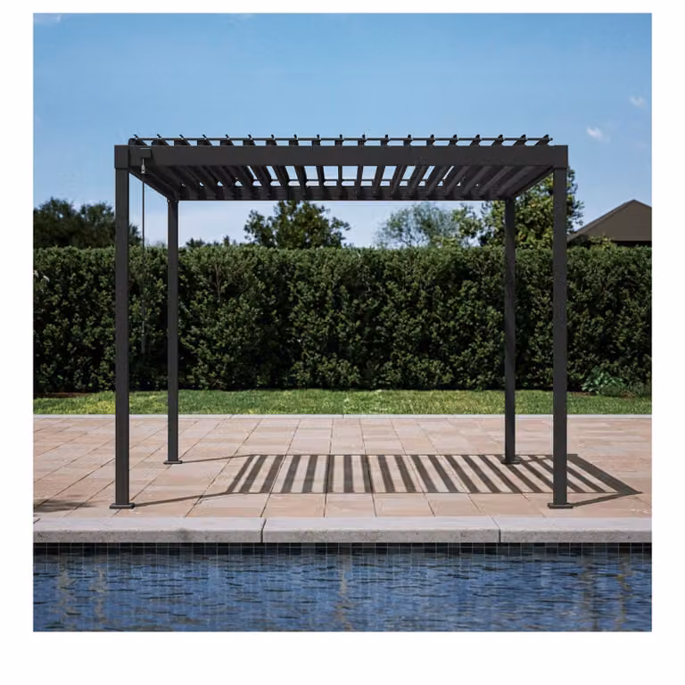 Pergola 3x3 m, montanti 8 x 8 cm, antracitePergola in acciaio 3x3 m, 8 montanti, antracite