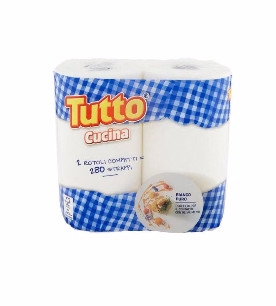 Tutto Cucina Asciugatutto 2 Rotoli Compatti - 280 Strappi