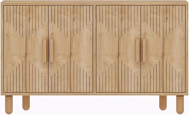 Credenza in legno "Roger" - 120 x 29 x 73 cm - Beige