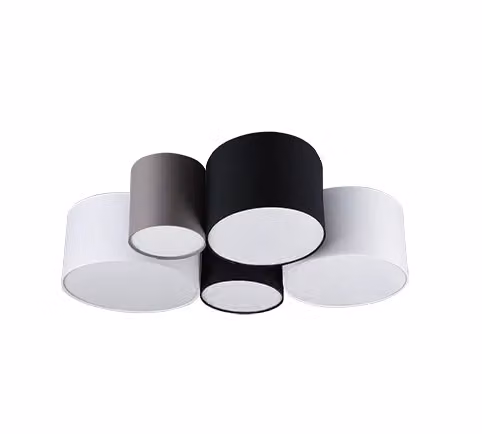 Plafoniera a cilindri Trio Leuchten in tessuto multicolore, L: 90 cm, P: 70 cm – 2