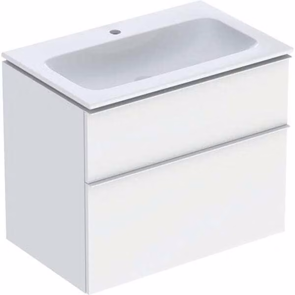 Geberit iCon Set lavabo pour meubles avec meuble sous-lavabo, 2 tiroirs, 75x63x48 cm, 502336, 502.336.01.3, 502.336.01.3