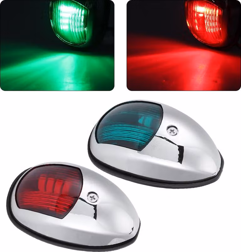 12V LED Marine Navigation Light Waterdes verde bordo fisso rosso porto luce laterale per 20 m barca massimo