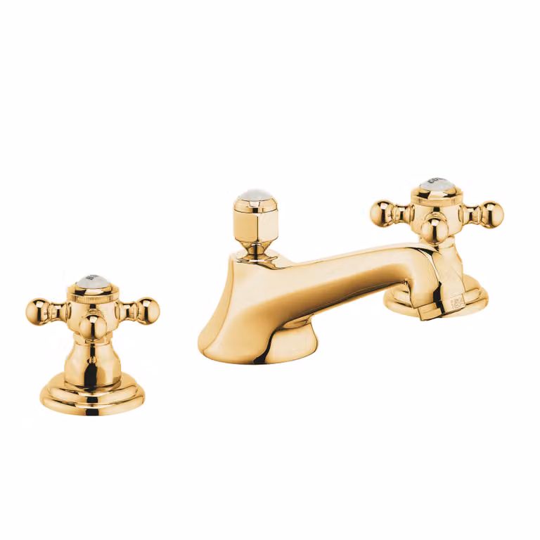 KLUDI 1926 Robinetterie de lavabo, poignées croisillons, montage 3 trous, saillie 140mm, 510464520, 510464520