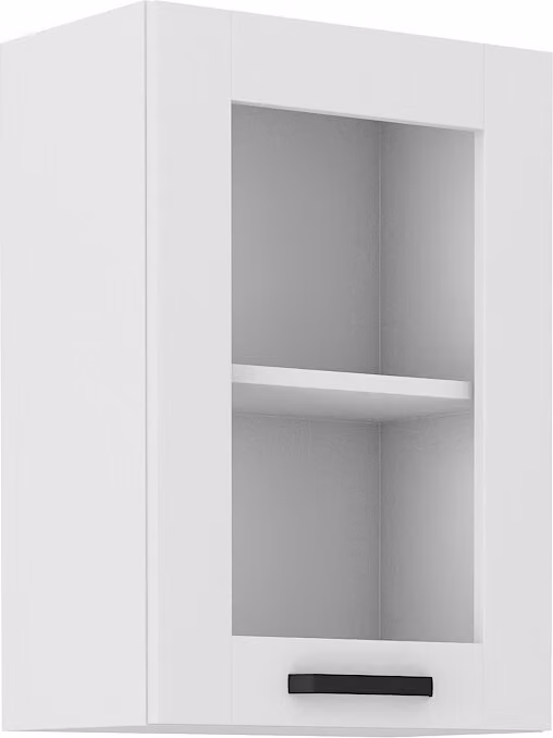 Armadietto superiore vetrato LAILI - larghezza 40 cm, bianco
