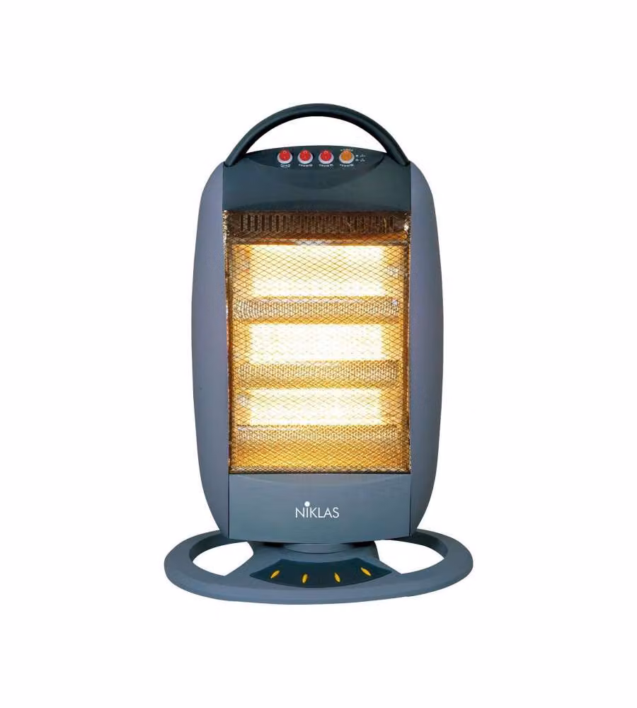 Niklas Stufa Alogena Elettrica Classic Oscillante 1200W - 38x27x57 cm