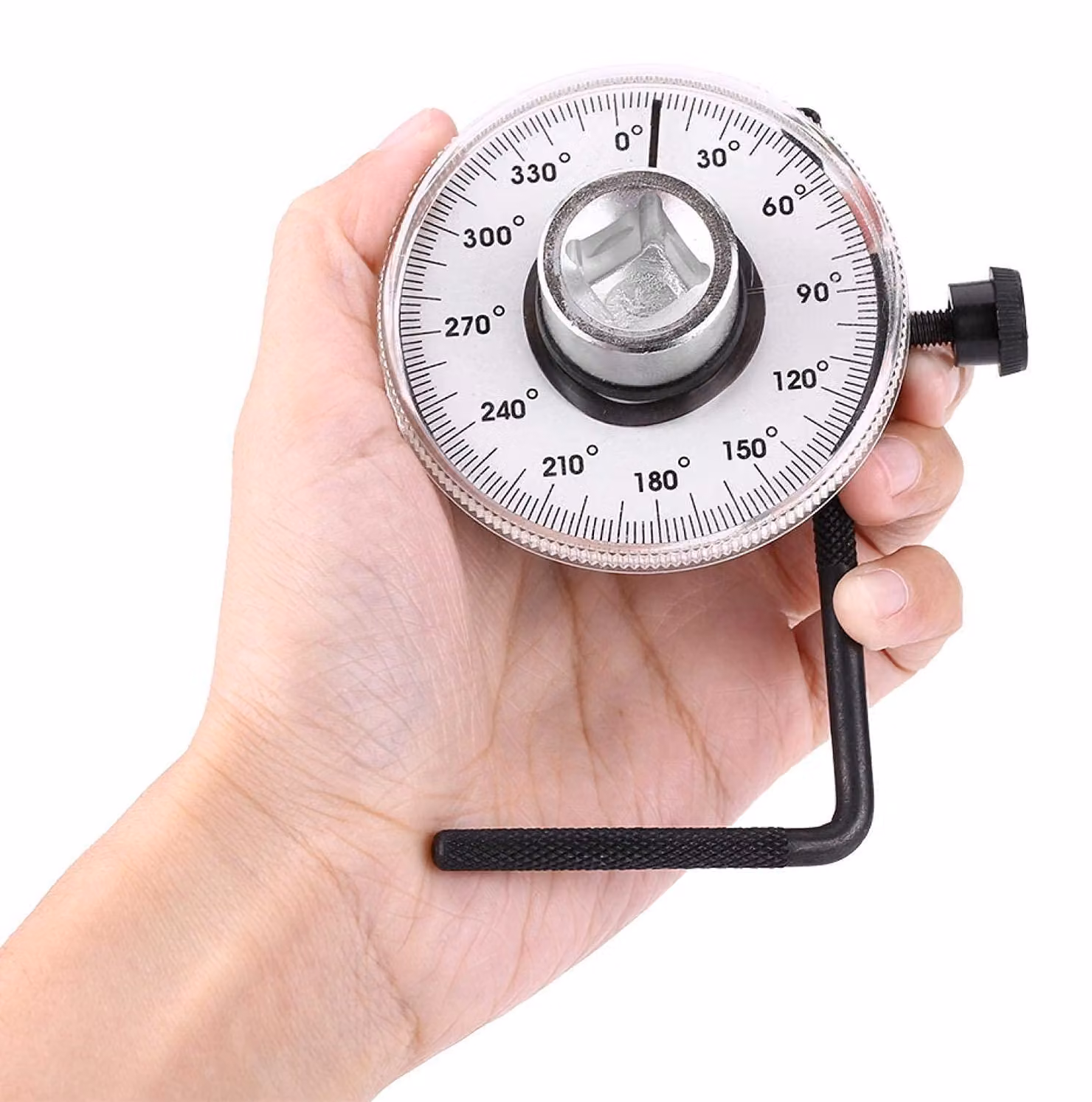 Misuratore di angolo, regolabile a 360 gradi, meccanico, per misurazioni precise