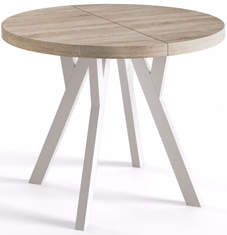 Alpi Moebel, Tavolo da Pranzo, Tavolo per Mangiare Allungabile, Diametro da 110 cm, Sonoma, Collezione Ovo