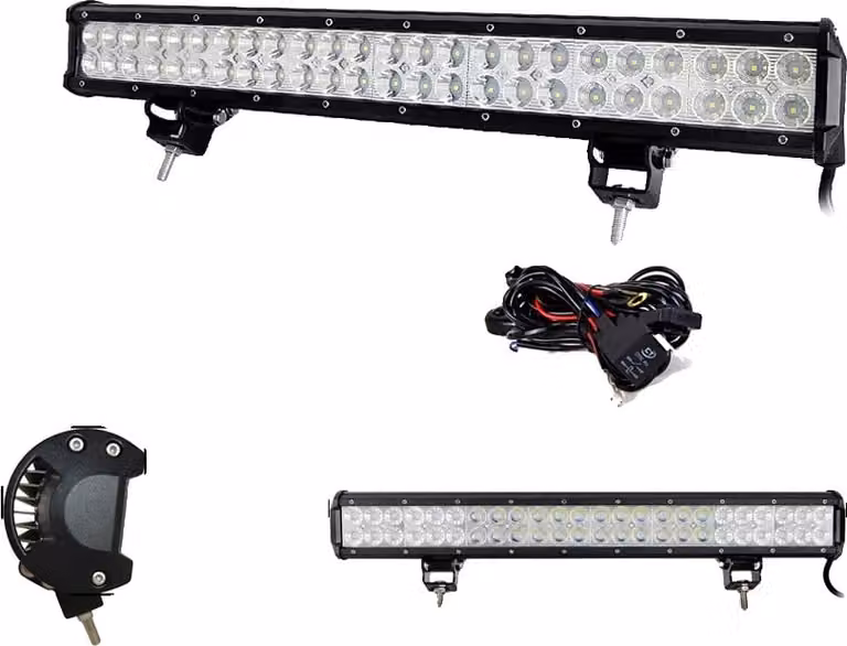 Striscia luminosa a LED, design a doppia fila, temperatura di colore 6000K, cavo da 22" 144W