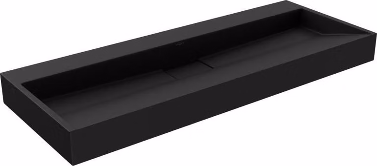 Mexen Ava lavello da appoggio in conglomerato B/O 120 x 46 cm, nero - 23011270